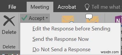 วิธีใช้การติดตามการประชุมของ Outlook เพื่อดูว่าใครตอบรับบ้าง 
