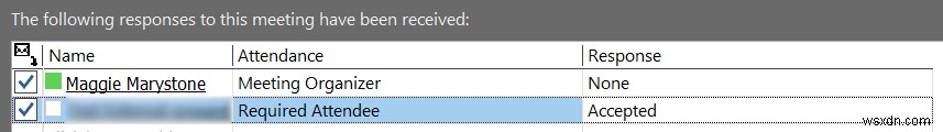 วิธีใช้การติดตามการประชุมของ Outlook เพื่อดูว่าใครตอบรับบ้าง 