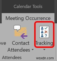 วิธีใช้การติดตามการประชุมของ Outlook เพื่อดูว่าใครตอบรับบ้าง 