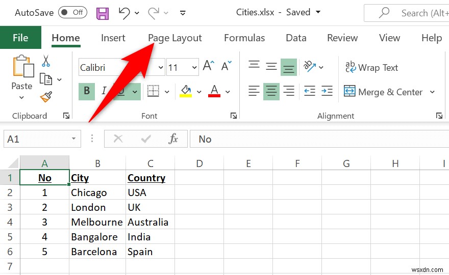 วิธีลบเส้นตารางใน Excel 