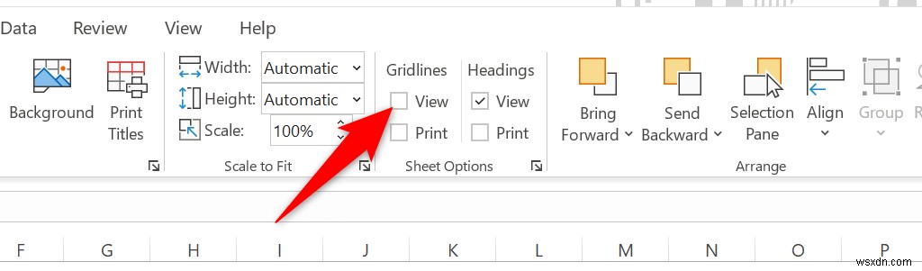 วิธีลบเส้นตารางใน Excel 