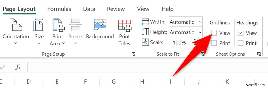 วิธีลบเส้นตารางใน Excel 