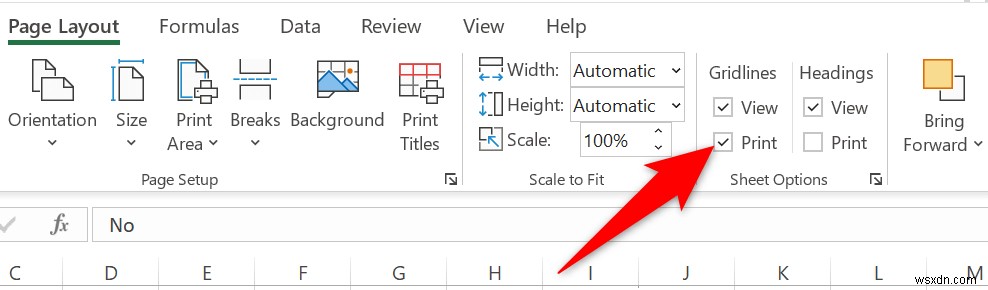 วิธีลบเส้นตารางใน Excel 