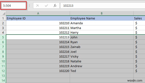 วิธีแทรกหลายแถวอย่างรวดเร็วใน Excel 