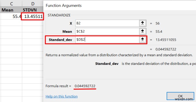 วิธีการคำนวณคะแนน Z ใน Excel 