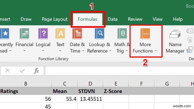 วิธีการคำนวณคะแนน Z ใน Excel 