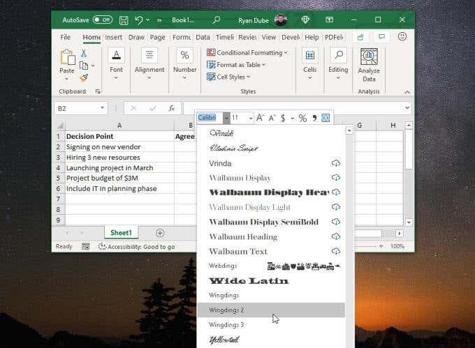 4 วิธีในการใช้เครื่องหมายถูกใน Excel 