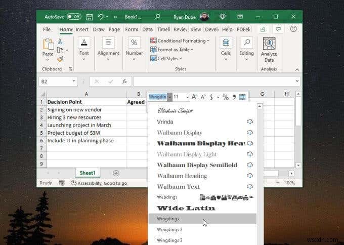 4 วิธีในการใช้เครื่องหมายถูกใน Excel 