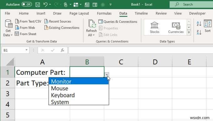 วิธีสร้างรายการดรอปดาวน์ที่เชื่อมโยงหลายรายการใน Excel 