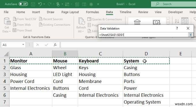 วิธีสร้างรายการดรอปดาวน์ที่เชื่อมโยงหลายรายการใน Excel 