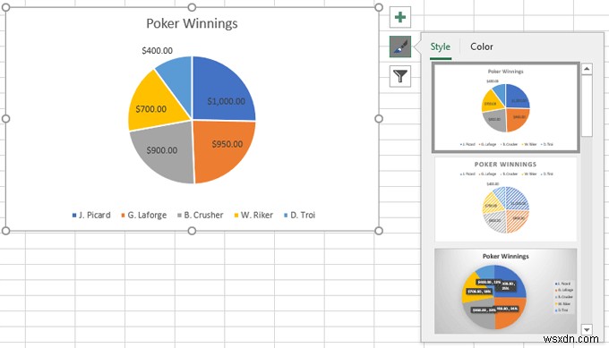 วิธีการสร้างแผนภูมิวงกลมใน Excel 