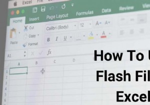 วิธีใช้ Flash Fill ใน Excel 