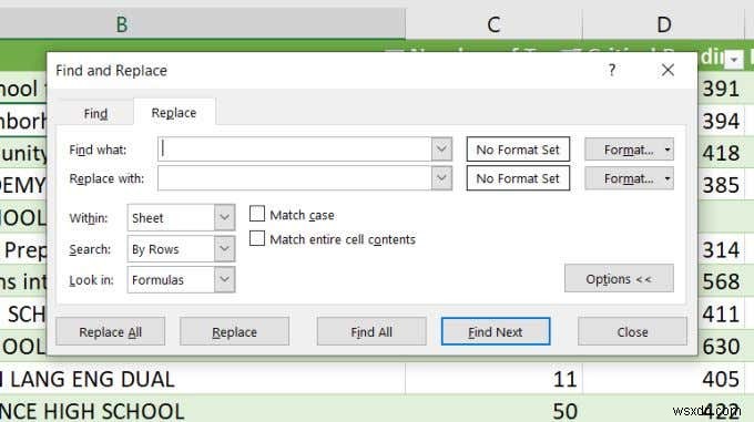 วิธีการค้นหาใน Excel 