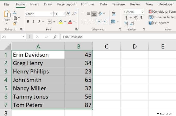 วิธีการเรียงตามตัวอักษรใน Excel 