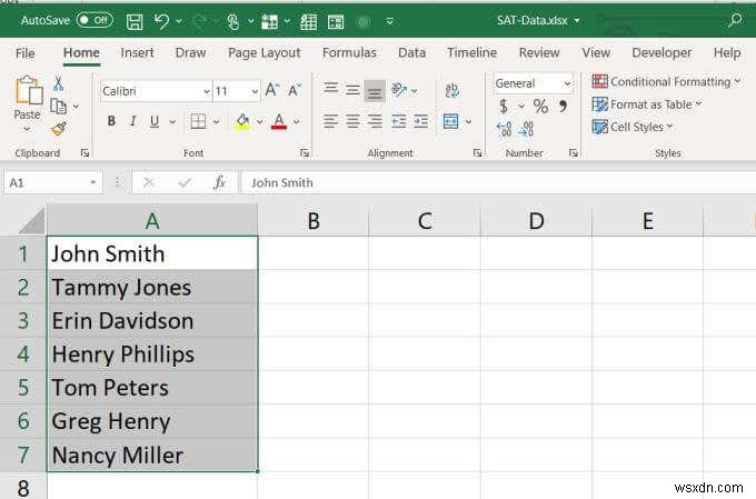 วิธีการเรียงตามตัวอักษรใน Excel 