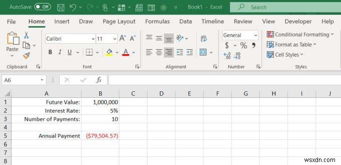 วิธีใช้ฟังก์ชัน PMT ใน Excel 