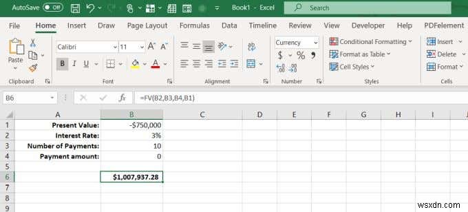 วิธีใช้ฟังก์ชัน PMT ใน Excel 