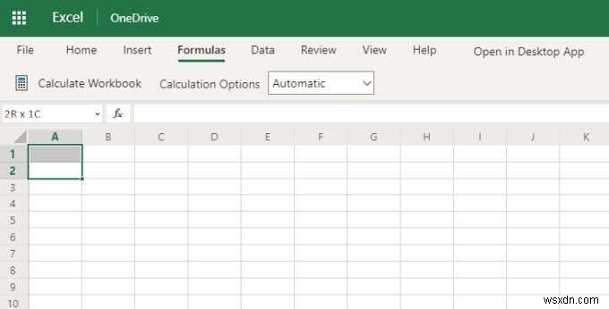 ความแตกต่างระหว่าง Microsoft Excel Online และ Excel สำหรับเดสก์ท็อป 