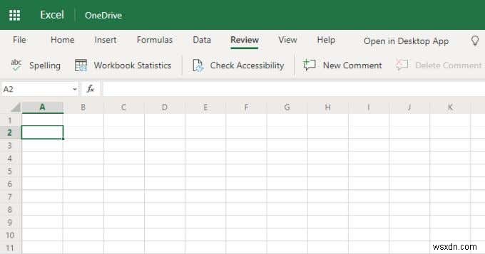 ความแตกต่างระหว่าง Microsoft Excel Online และ Excel สำหรับเดสก์ท็อป 