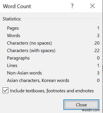 วิธีแสดงจำนวนคำใน Microsoft Word 