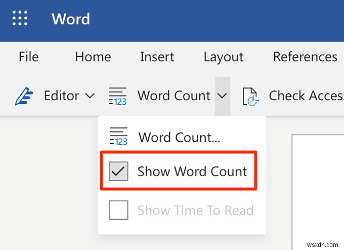 วิธีแสดงจำนวนคำใน Microsoft Word 