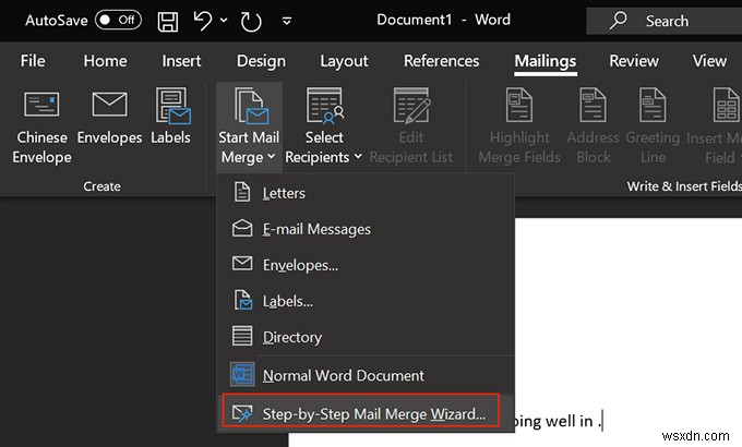 วิธีสร้าง Mail Merge ใน Microsoft Word 