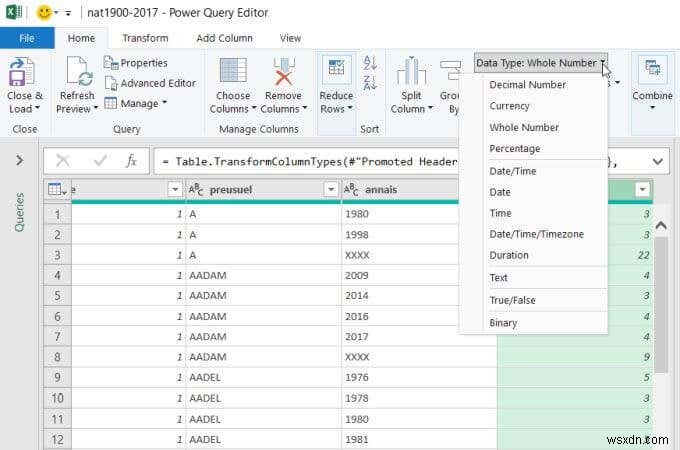 วิธีแทรก CSV หรือ TSV ลงในแผ่นงาน Excel 