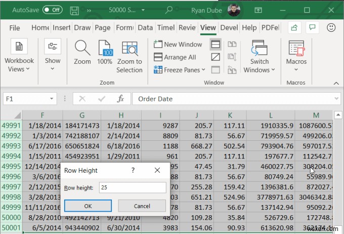 วิธีแก้ไขแถวใน Excel 