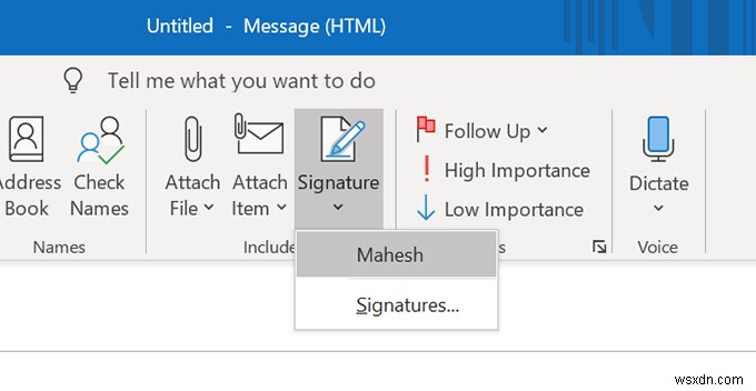 วิธีเพิ่มลายเซ็นใน Outlook 