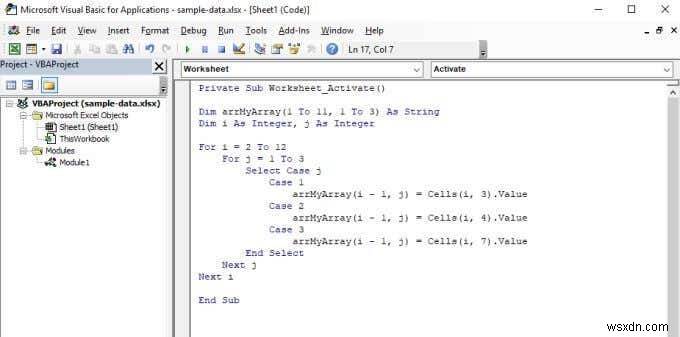 VBA Array ใน Excel คืออะไรและจะเขียนโปรแกรมได้อย่างไร 