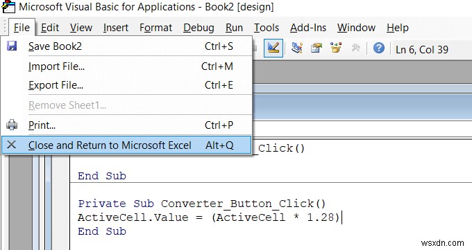 วิธีสร้างมาโครหรือสคริปต์ VBA ใน Excel 