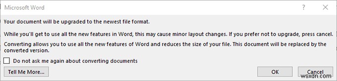 วิธีอัปเดตเอกสาร Word เก่าเป็นรูปแบบ Word ล่าสุด