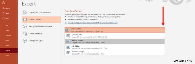 วิธีเปลี่ยนการนำเสนอ Powerpoint ให้เป็นวิดีโอ