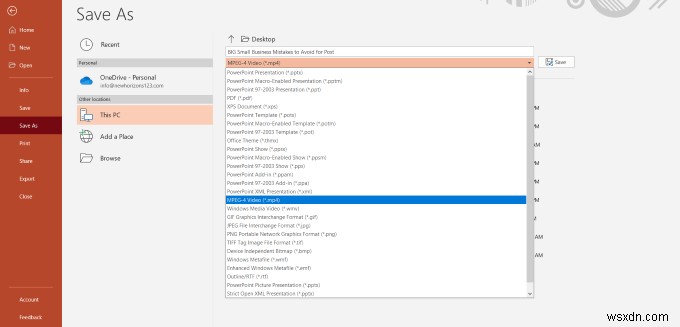 วิธีเปลี่ยนการนำเสนอ Powerpoint ให้เป็นวิดีโอ