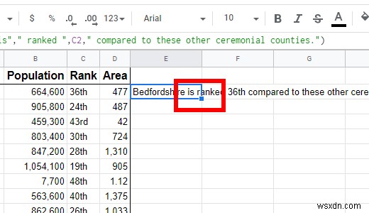 วิธีใช้ฟังก์ชัน CONCATENATE ใน Google ชีต 