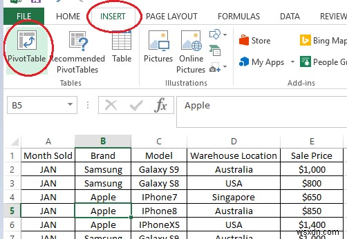 วิธีสร้าง Pivot Table แบบง่ายใน Excel 