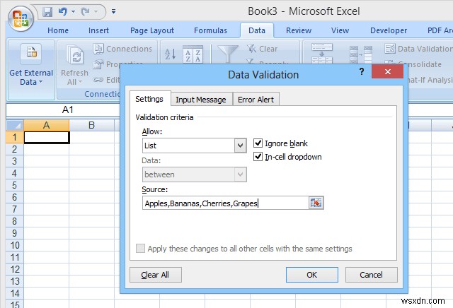 ใช้ชื่อช่วงไดนามิกใน Excel สำหรับดรอปดาวน์ที่ยืดหยุ่น 