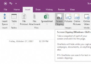 วิธีถ่ายและแทรกภาพหน้าจอโดยใช้ OneNote