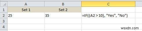 วิธีการเขียนสูตร IF/คำสั่งใน Excel 