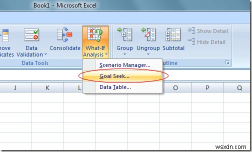 การใช้เครื่องมือค้นหาเป้าหมายการวิเคราะห์แบบ What-If ของ Excel