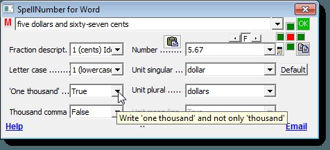 สะกดตัวเลขอย่างรวดเร็วใน Word และ Excel 