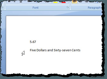 สะกดตัวเลขอย่างรวดเร็วใน Word และ Excel 