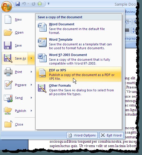 วิธีสร้างเอกสาร PDF ใน Microsoft Office 