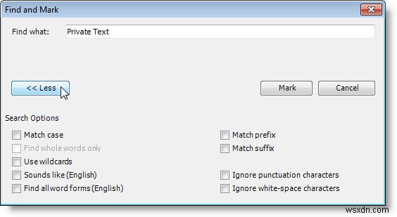 ซ่อนข้อมูลที่เป็นความลับในเอกสาร Word 2007/2010 