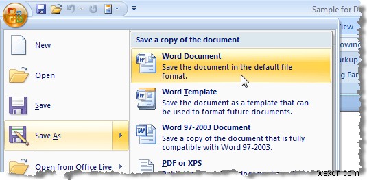 ซ่อนข้อมูลที่เป็นความลับในเอกสาร Word 2007/2010 