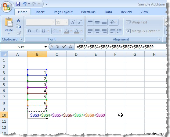 รักษาการอ้างอิงเซลล์เมื่อคัดลอกสูตรใน Excel 