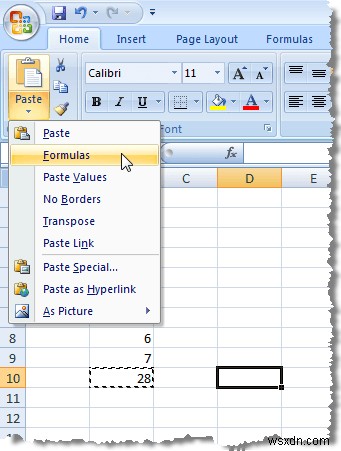 รักษาการอ้างอิงเซลล์เมื่อคัดลอกสูตรใน Excel 