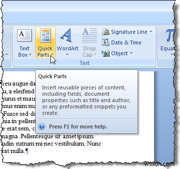 ใช้ Spike เพื่อตัดและวางรายการข้อความหลายรายการใน Word 