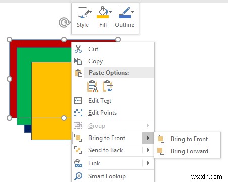 วิธีการเลเยอร์วัตถุในการนำเสนอ PowerPoint 