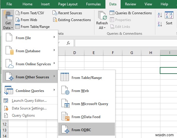 การเชื่อมต่อ Excel กับ MySQL 